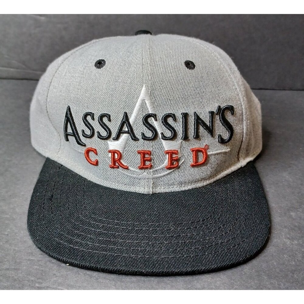 Assassin’s Creed 2016 Embroidered Logo Snapback Ball Cap Hat Gray & Black